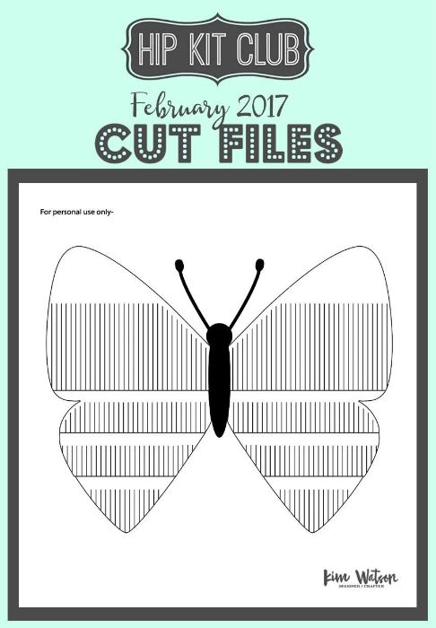 February 2017 - Kim Watson - Fringe Butterfly - Cut Files