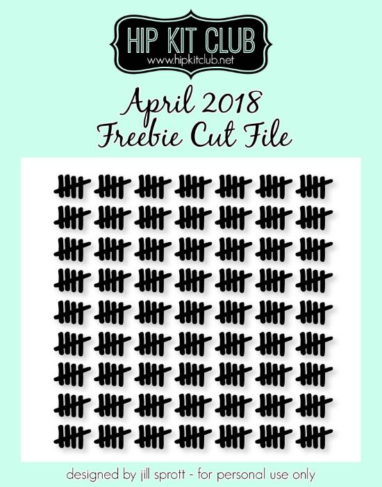 April 2018 - Jill Sprott - Tally Marks - Cut Files - Silhouette Cricut