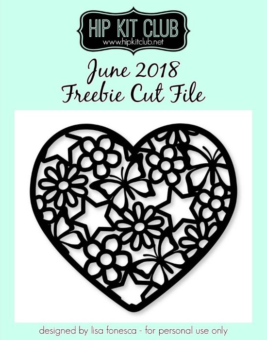 June 2018 - Lisa Fonseca - Floral Heart - Cut Files - Silhouette Cricut