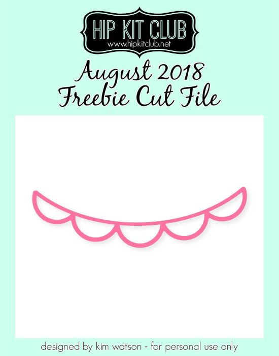 August 2018 - Kim Watson - Single Scallop - Cut Files - Silhouette Cricut