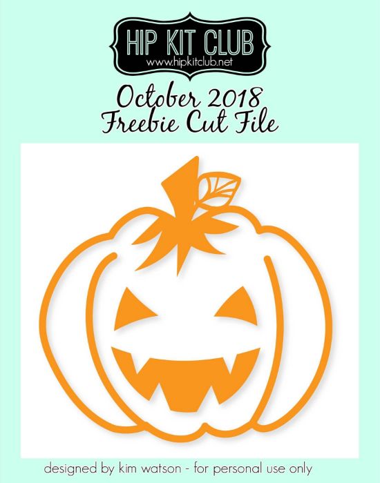 October 2018 - Kim Watson - Pumpkin - Cut Files  - Silhouette Cricut
