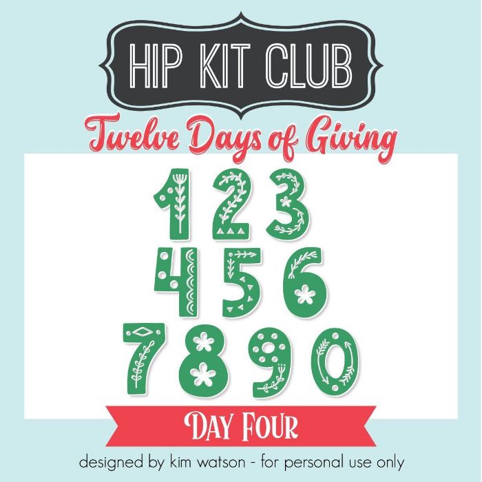 12 Days of  Giving 2018 - Day 4 - Kim Watson - Scandi Numbers - Silhouette Cricut