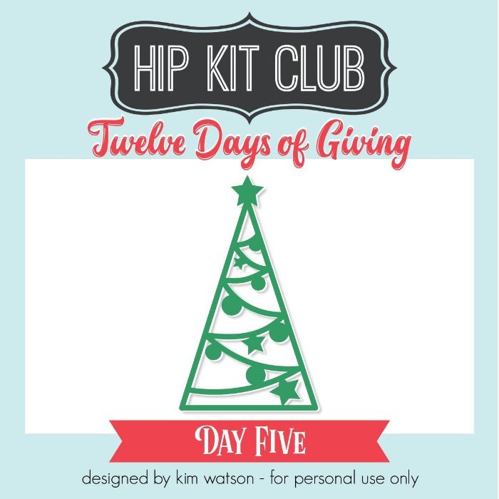 12 Days of  Giving 2018 - Day 5 - Kim Watson - Xmas Tree - Silhouette Cricut