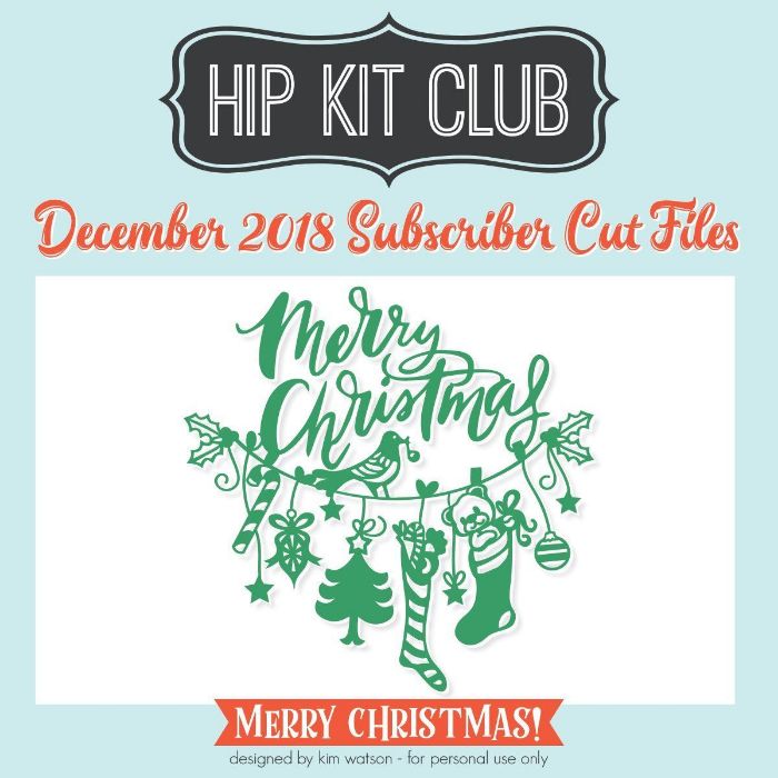 Subscriber Gift - Day 4 - Kim Watson - Xmas Garland - Silhouette Cricut