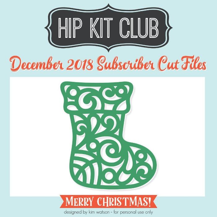 Subscriber Gift - Day 10 - Kim Watson - Stocking - Silhouette Cricut