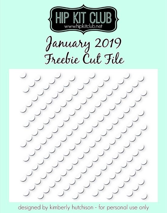 January 2019 - Kimberly Hutchison - Scallop Background - Silhouette Cricut