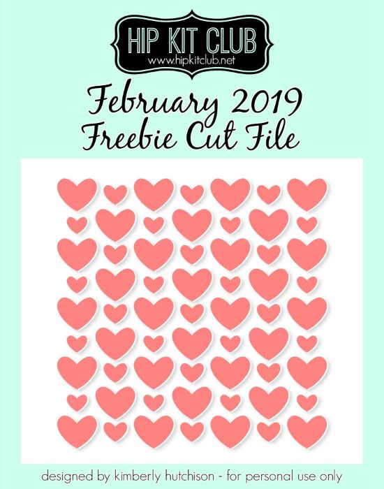 February 2019 - Kimberly Hutchison - Heart Background 2 - Silhouette Cricut