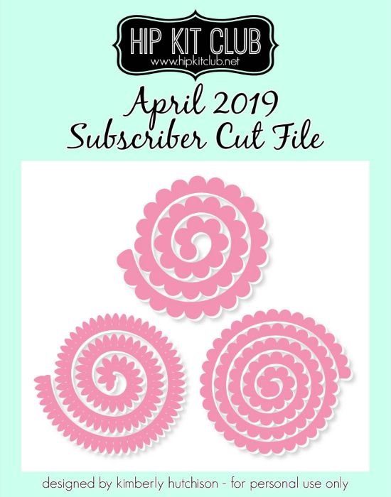 April 2019 - Kimberly Hutchison  - Spiral Flowers - Silhouette Cricut