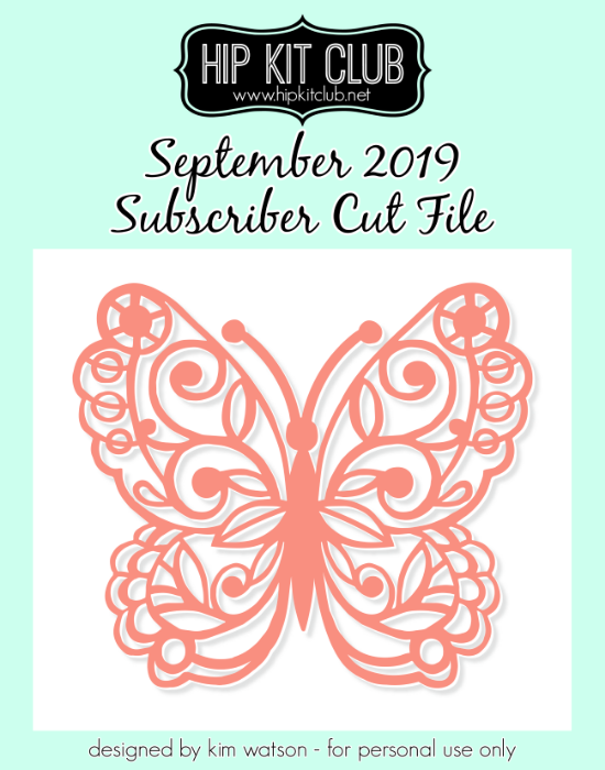 September 2019 - Kim Watson - Butterfly - Silhouette Cricut Cameo