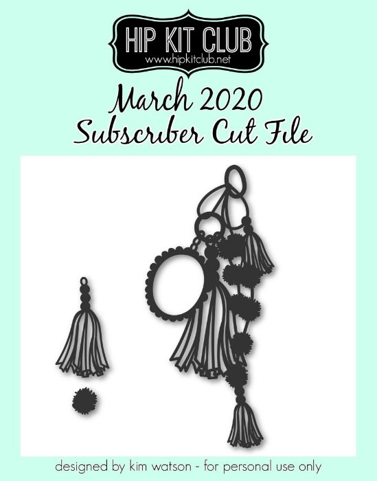 March 2020 - Kim Watson - Pom Pom Tassel - Silhouette Cricut Cameo