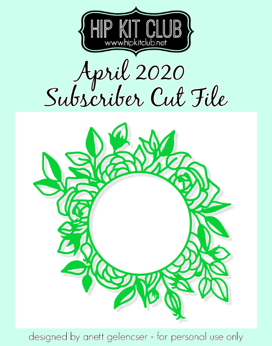April 2020 - Anett Gelencser - Floral Wreath - Silhouette Cricut Cameo