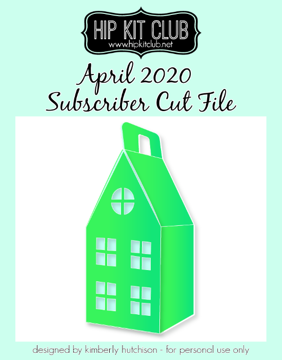 April 2020 - Kimberly Hutchison - 3D House Gift Box - Silhouette Cricut Cameo