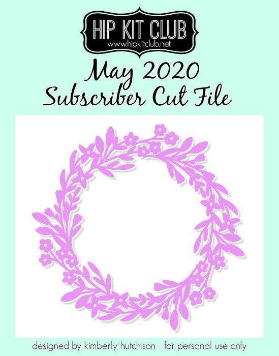 May 2020 - Kim Watson - Floral Wreath - Silhouette Cricut Cameo