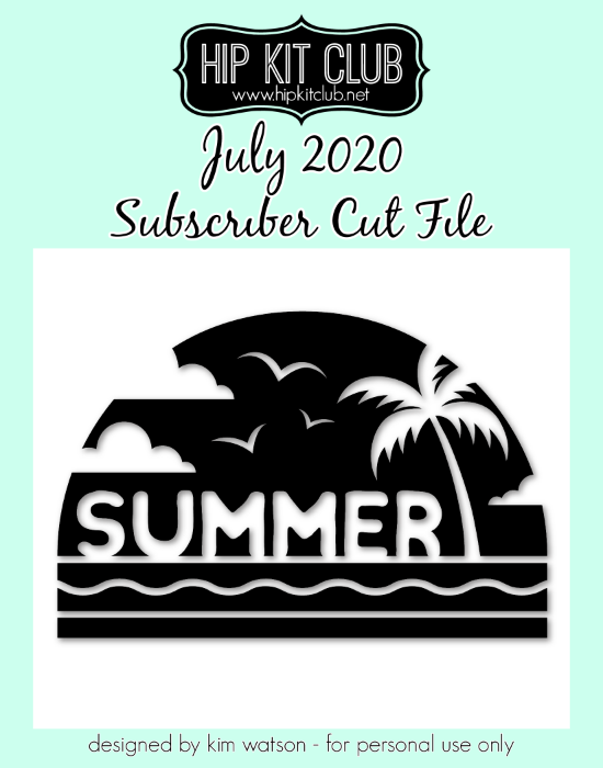 July 2020 - Kim Watson - Summer Scene - Silhouette Cricut Cameo