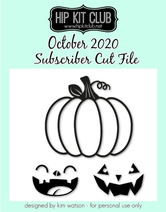 October 2020 - Kim Watson - Pumpkin Face - Silhouette Cricut Cameo