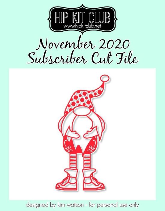 November 2020 - Kim Watson - Gnome - Silhouette Cricut Cameo