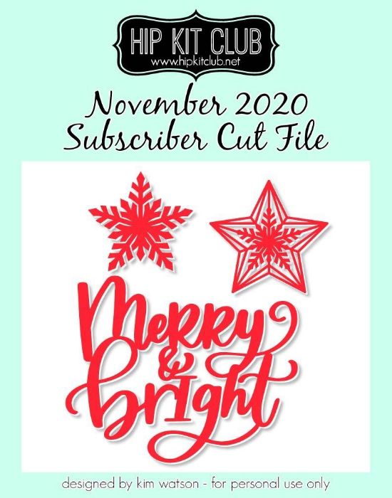 November 2020 - Kim Watson - Merry and Bright - Silhouette Cricut Cameo