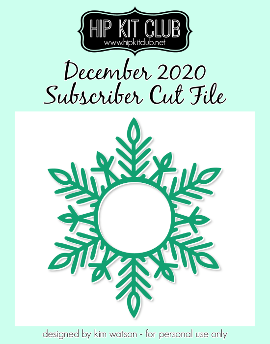 December 2020 - Kim Watson - Snowflake Frame - Silhouette Cricut Cameo