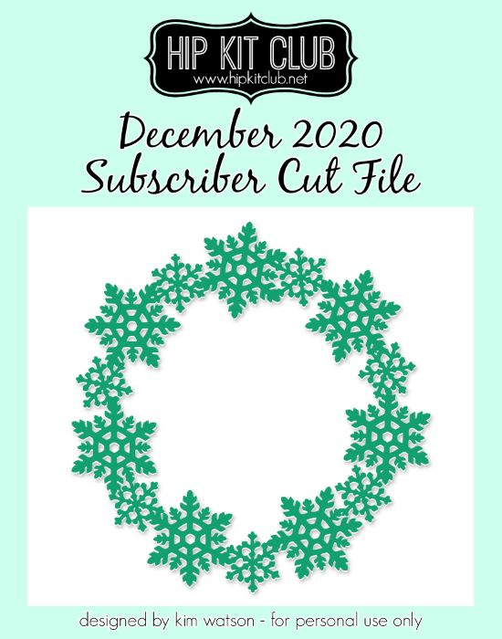 December 2020 - Kim Watson - Snowflake Wreath - Silhouette Cricut Cameo