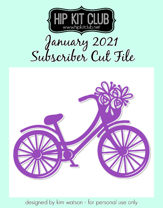 January 2021 - Kim Watson - Bike - Silhouette Cricut Cameo