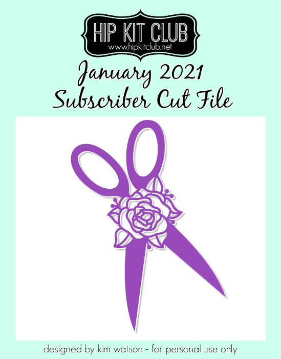 January 2021 - Kim Watson - Scissors - Silhouette Cricut Cameo