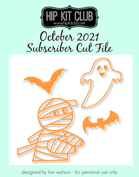 October 2021 - Kim Watson - Mummy Bats Ghost - Silhouette Cricut Cameo