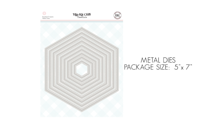 January 2022 Nested Hexagon Infinity Metal Die Kit Scrapbook Kit