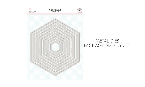January 2022 Nested Hexagon Metal Die Kit Scrapbook Kit