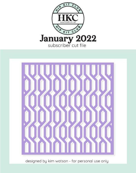 January 2022 - Kim Watson - Geo Background - Silhouette Cricut Cameo