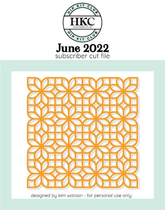 June 2022 - Kim Watson - Geo Floral Background  - Silhouette Cricut Cameo