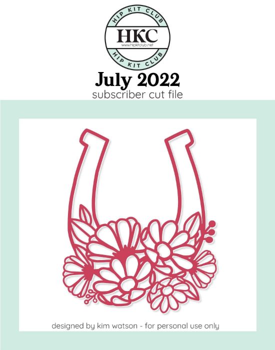 July 2022 - Kim Watson - Floral Horseshoe - Silhouette Cricut Cameo