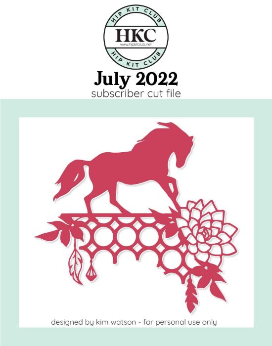 July 2022 - Kim Watson - Horse Floral - Silhouette Cricut Cameo
