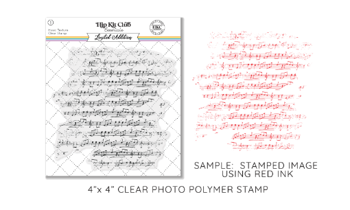 November 2022 Hip Kit Club Music Texture Stamp Scrapbook Kit
