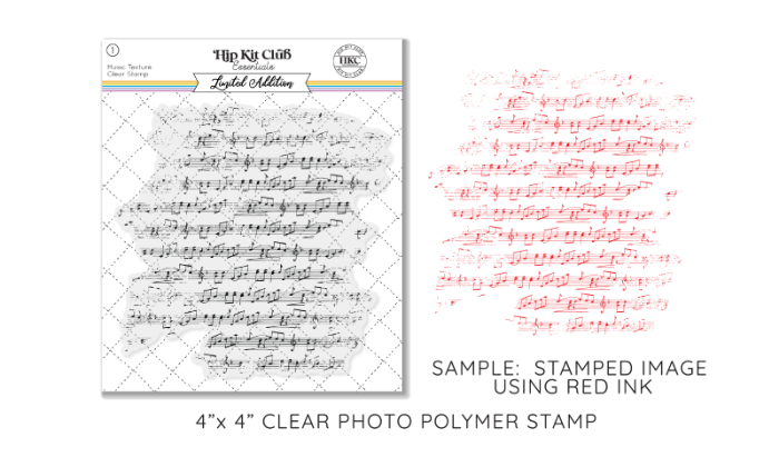 November 2022 Hip Kit Club Music Texture Stamp Scrapbook Kit