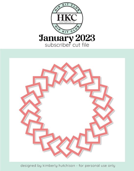 January 2023 - Kimberly Hutchison - Geo Wreath - Silhouette Cricut Cameo