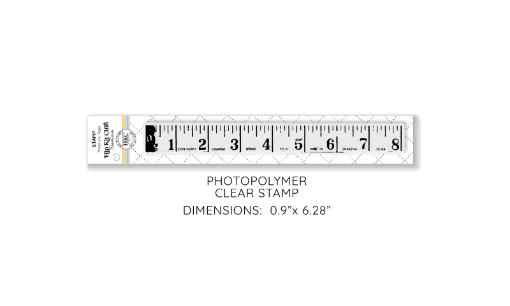April 2023 Hip Kit Club Measuring Tape Stamp Scrapbook Kit