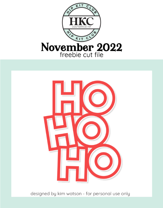 Picture of November 2022 Ho Ho Ho Cut File (Free when registered)      