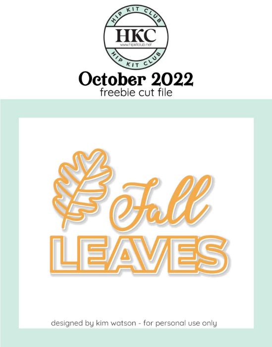 Picture of October 2022 Fall Leaves Cut File (Free when registered)      