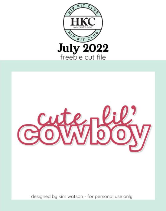 Picture of July 2022 Cute Lil Cowboy Cut File (Free when registered)      