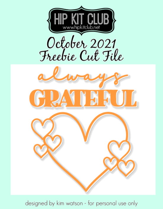 Picture of October 2021 Always Grateful Cut File (Free when registered)    