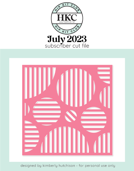 Picture of July 2023 Stripe Circle Background Cut File   