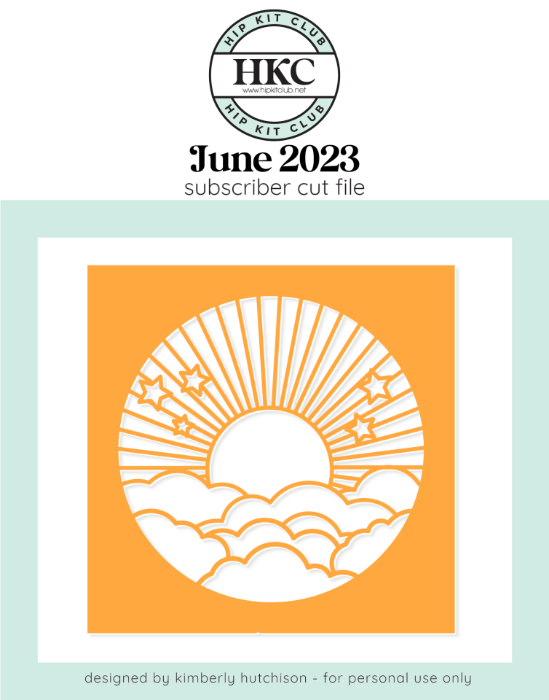 Picture of June 2023 - Sun + Clouds Circle Cut File
