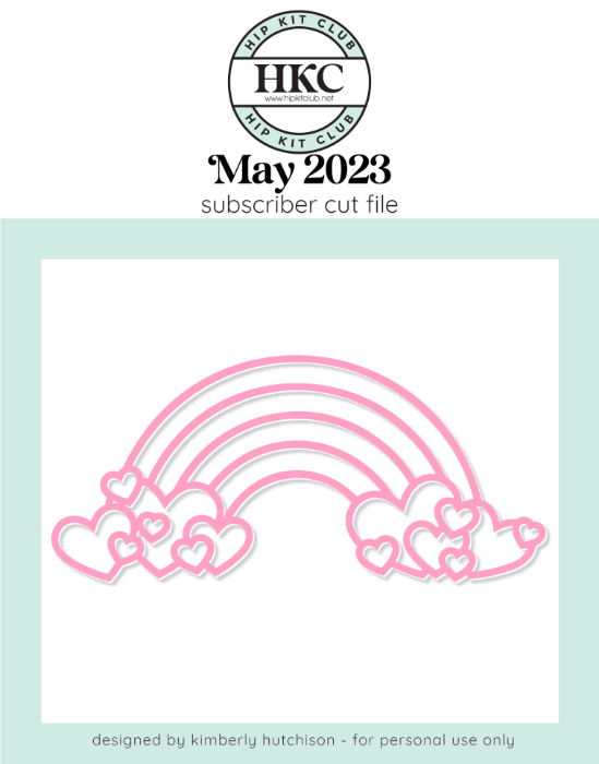 Picture of May 2023 - Heart Rainbow Cut File