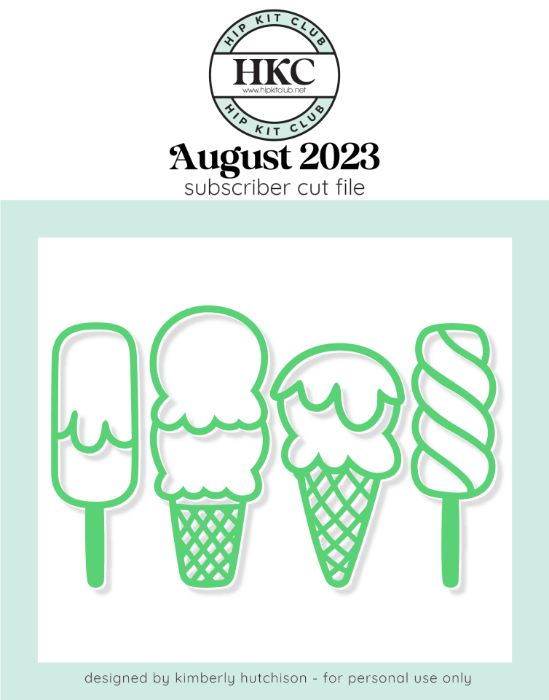 Picture of August 2023 Ice Cream + Popsicle Cut File  