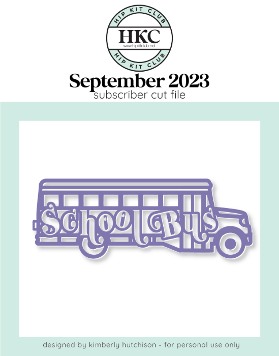 Picture of September 2023 School Bus Cut File