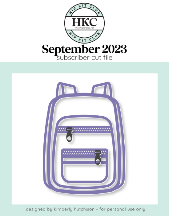 Picture of September 2023 Backpack Cut File  