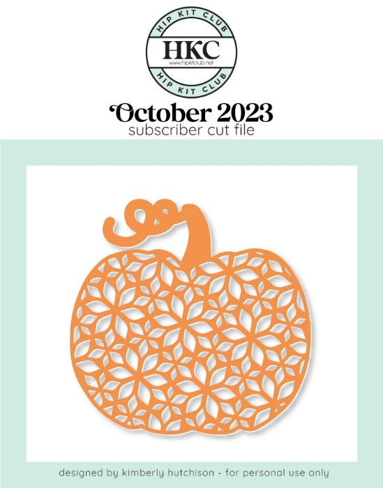 Picture of October 2023 Pumpkin Cut File 