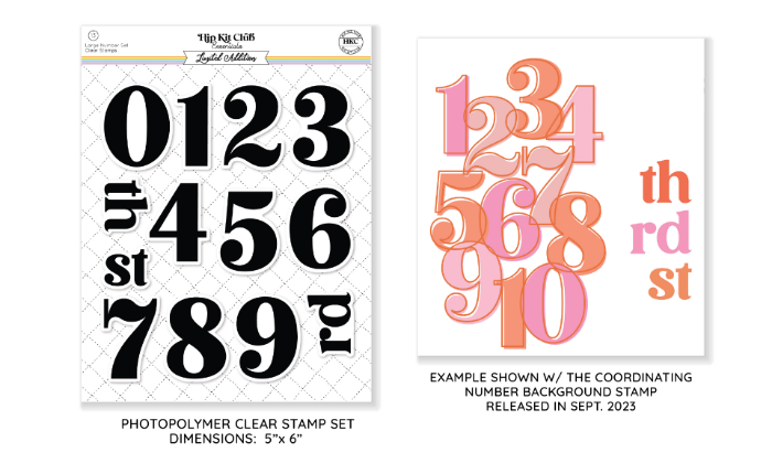 November 2023 Hip Kit Club Number Stamp Set  Exclusive Feeling Jolly  Collection - Hip Kit Club Scrapbook Kit Club