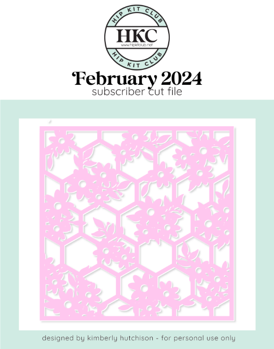Floral Hexagon Background Cut File