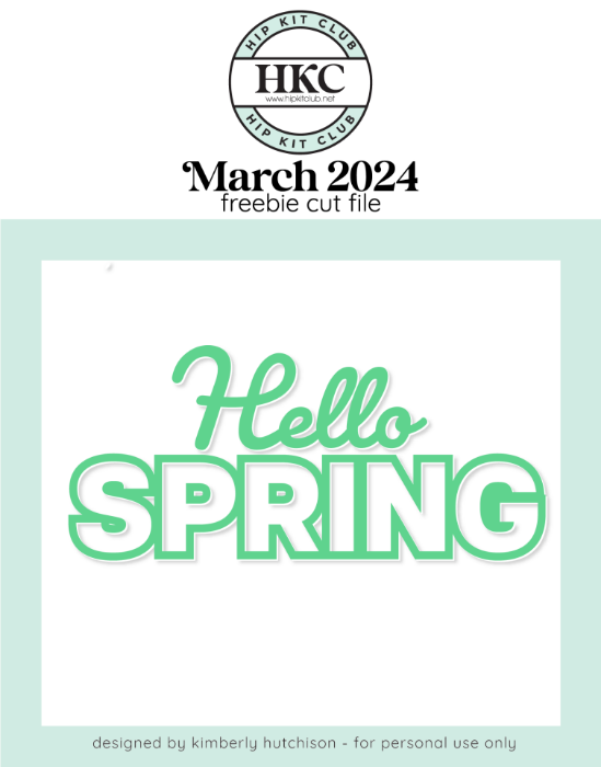 Picture of March 2024 Hello Spring Cut File (Free when registered)